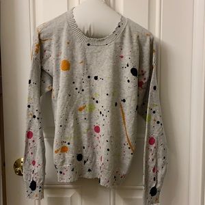 Paint splatter sweater